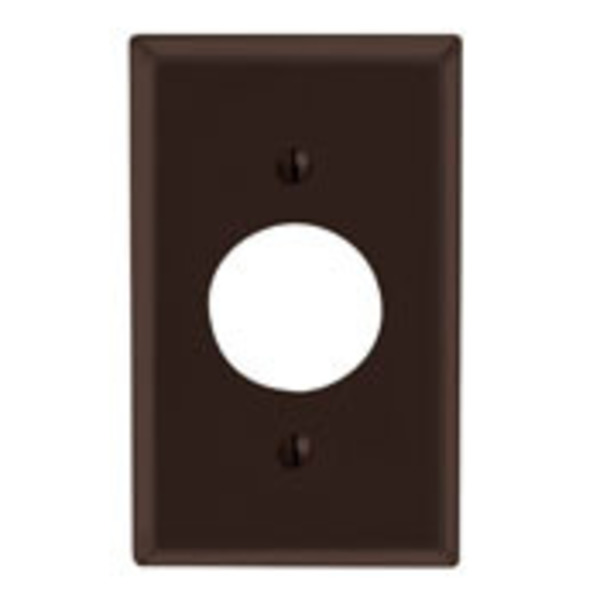 Leviton Single Receptacle Plate, 1 Gang, Brown 85004